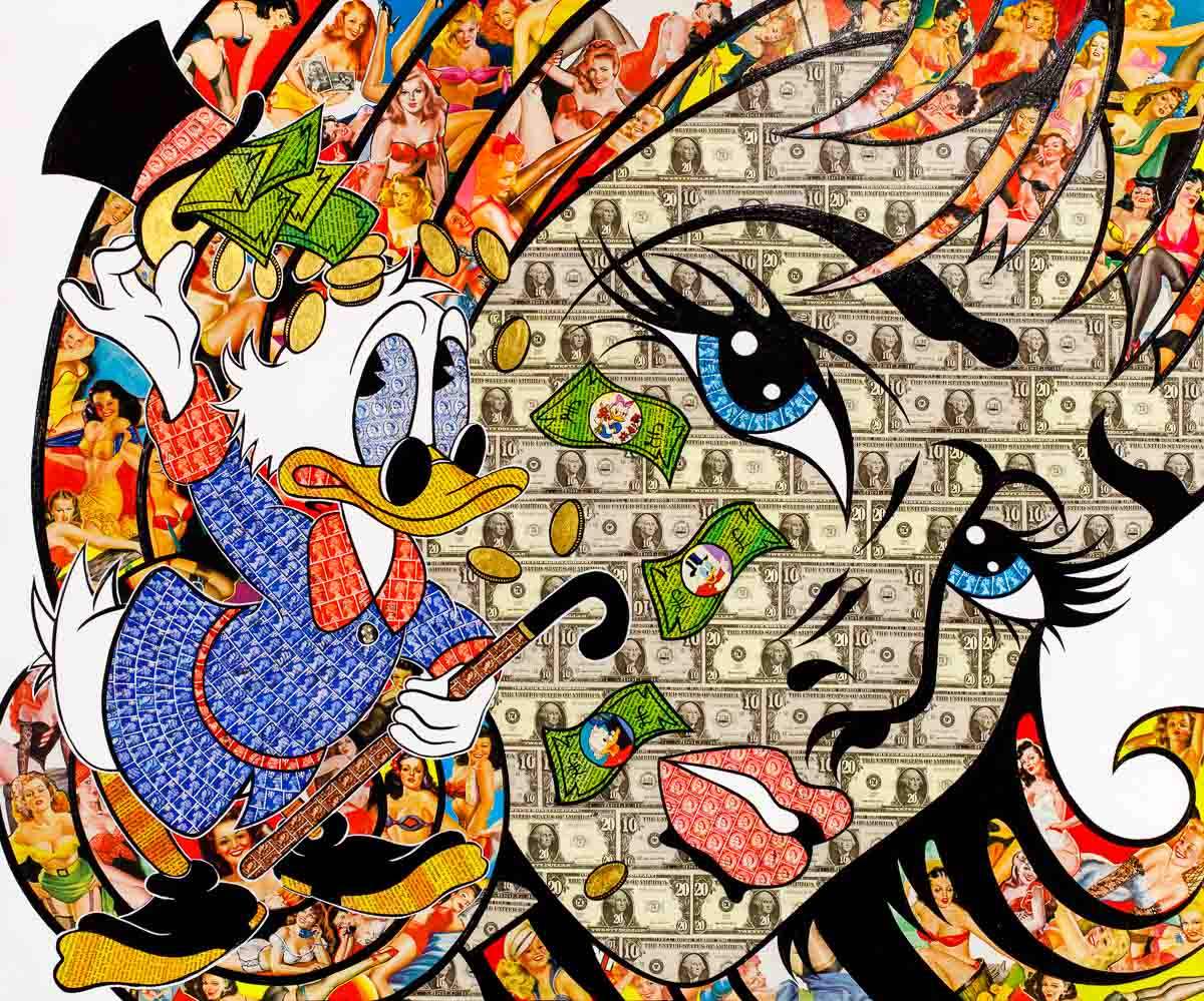 Flashing the Cash - Original - SOLD by artist Robin Coleman - Wyecliffe Galleries