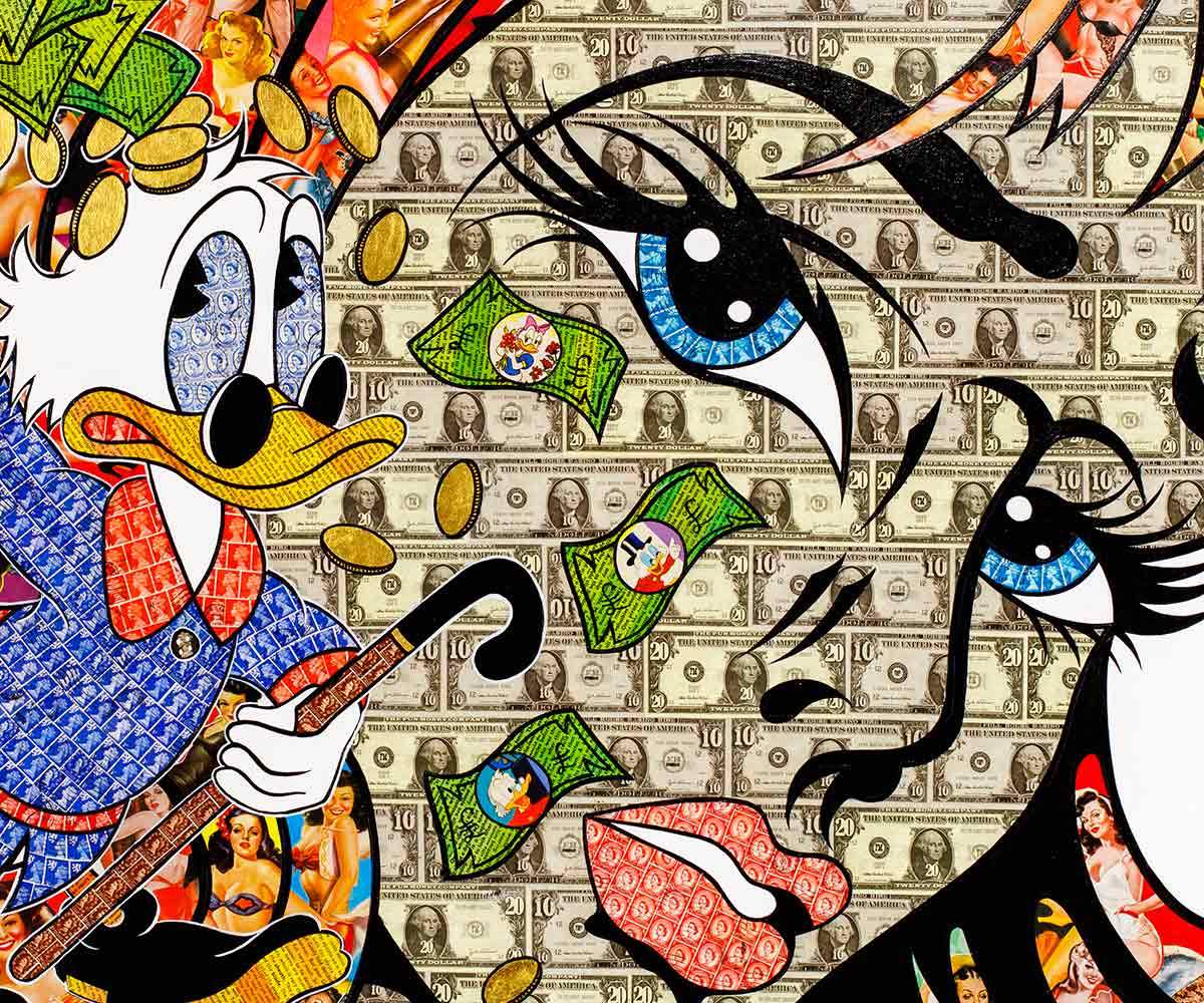 Flashing the Cash - Original - SOLD by artist Robin Coleman - Wyecliffe Galleries