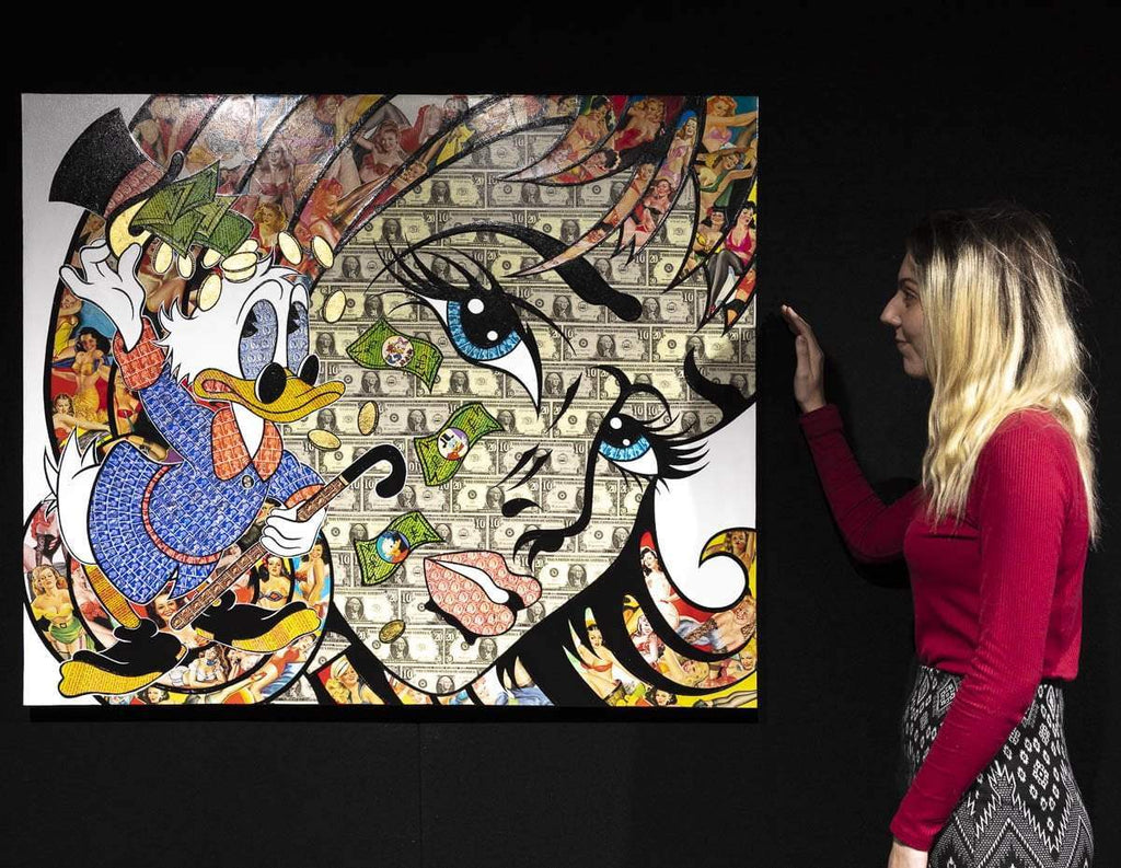 Flashing the Cash - Original - SOLD by artist Robin Coleman - Wyecliffe Galleries