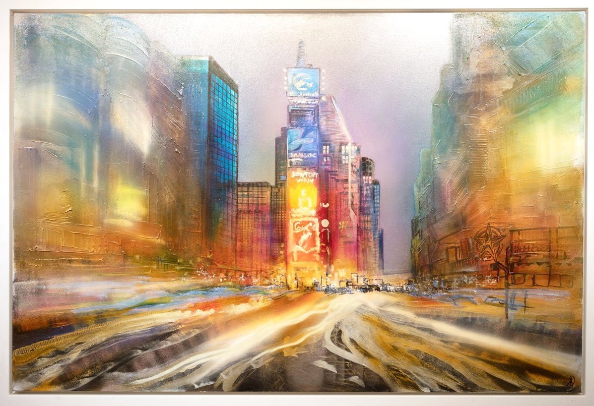 New York, New York - Original Robin Eckardt Framed