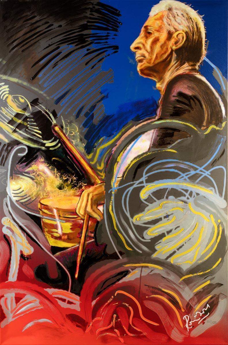 The Blue Smoke Suite Charlie - Edition - SOLD by artist Ronnie Wood - Wyecliffe Galleries