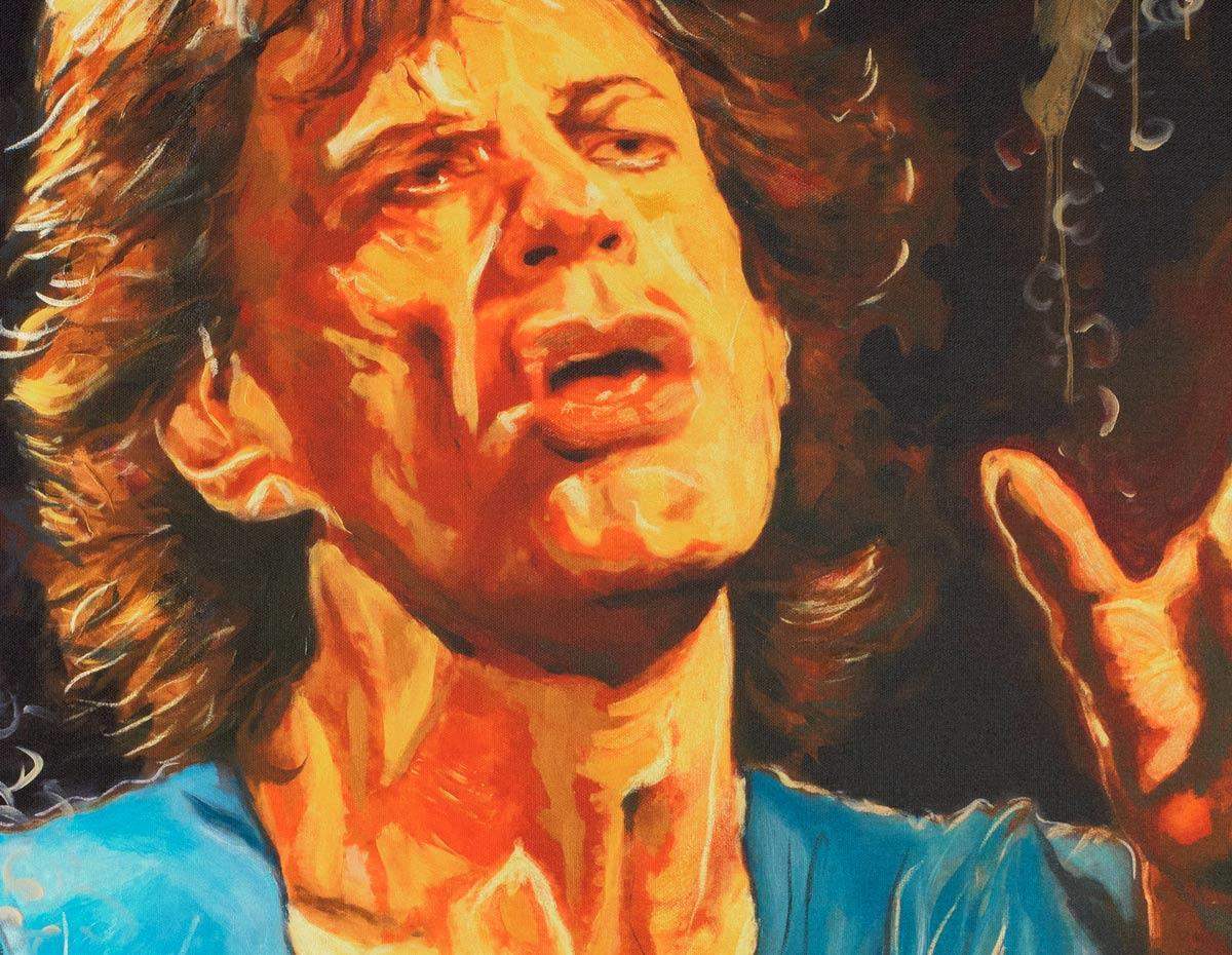 The Blue Smoke Suite Mick - Edition - SOLD by artist Ronnie Wood - Wyecliffe Galleries