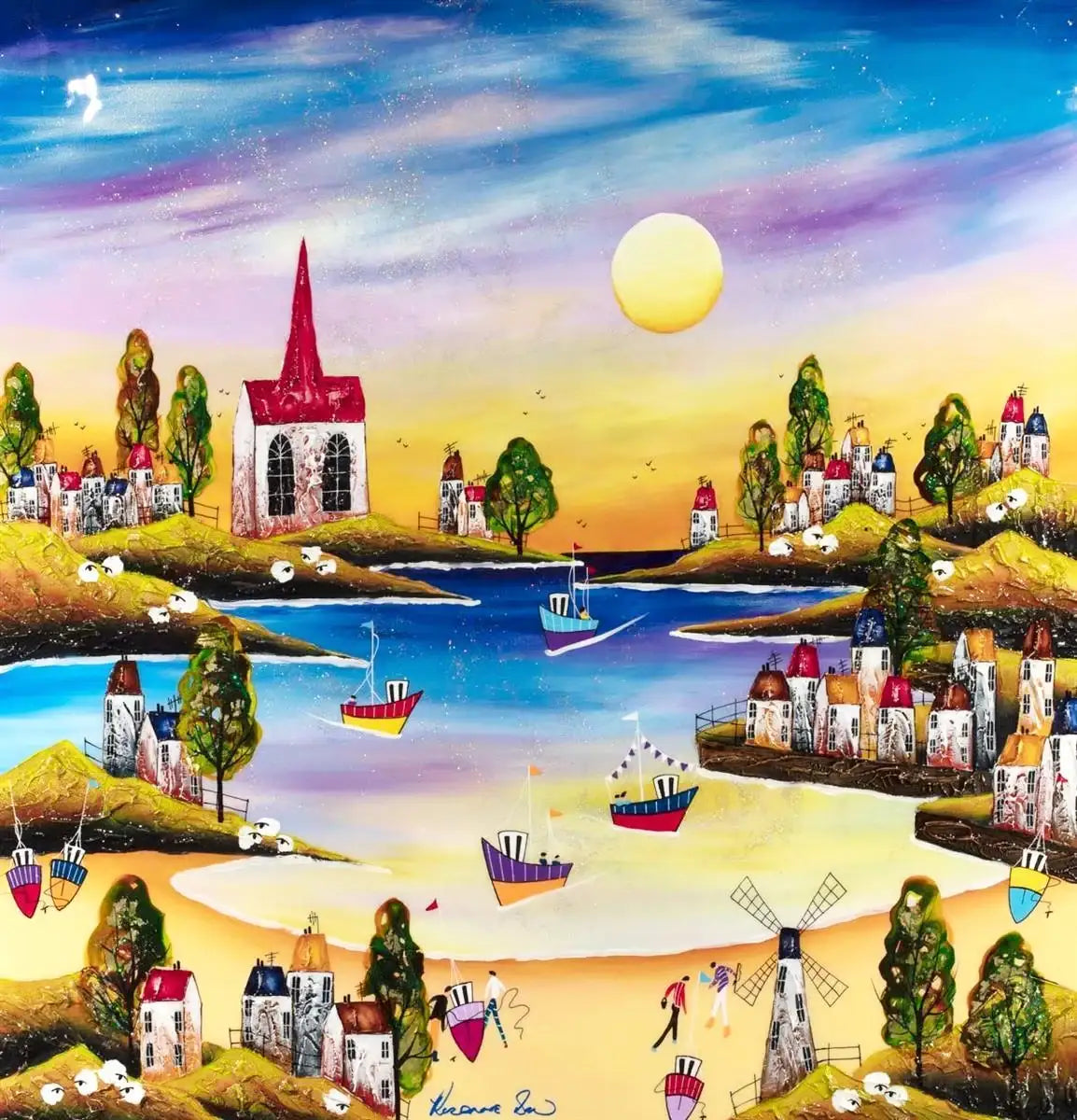 A Calm Summer Evening - Original - SOLD by artist Rozanne Bell - Wyecliffe Galleries