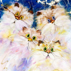 A Clowder - Original - SOLD by artist Rozanne Bell - Wyecliffe Galleries