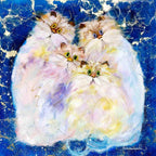 A Clowder - Original - SOLD by artist Rozanne Bell - Wyecliffe Galleries