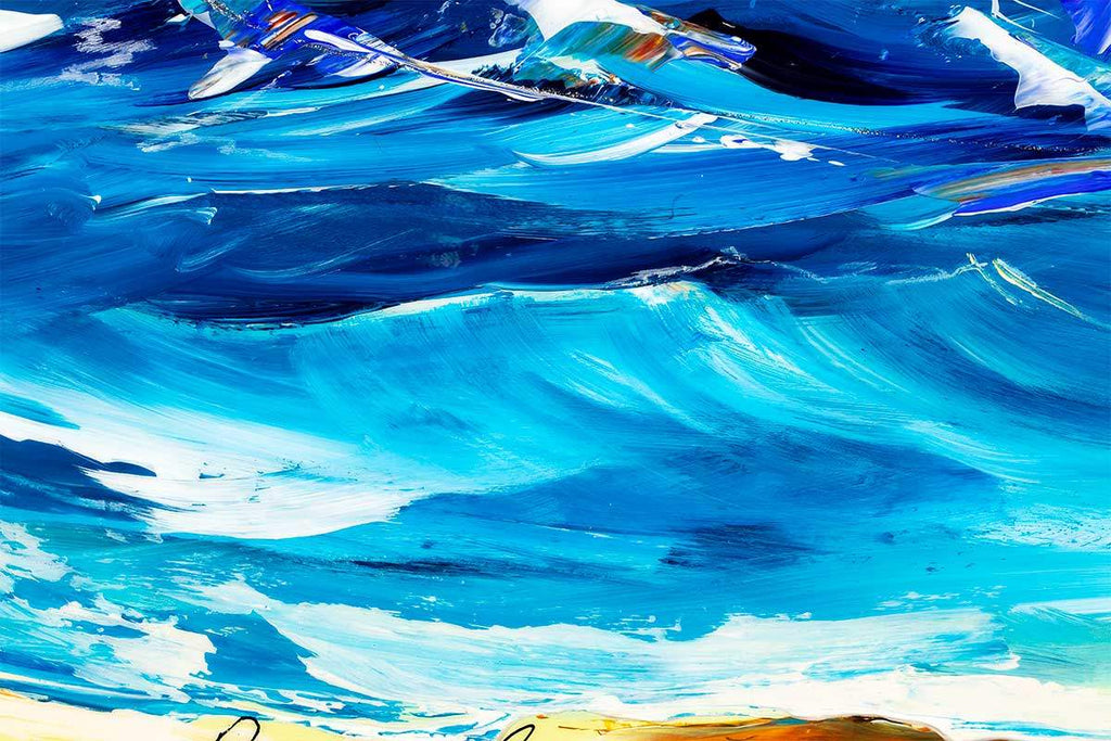 A Day at the Beach - Original - SOLD by artist Rozanne Bell - Wyecliffe Galleries