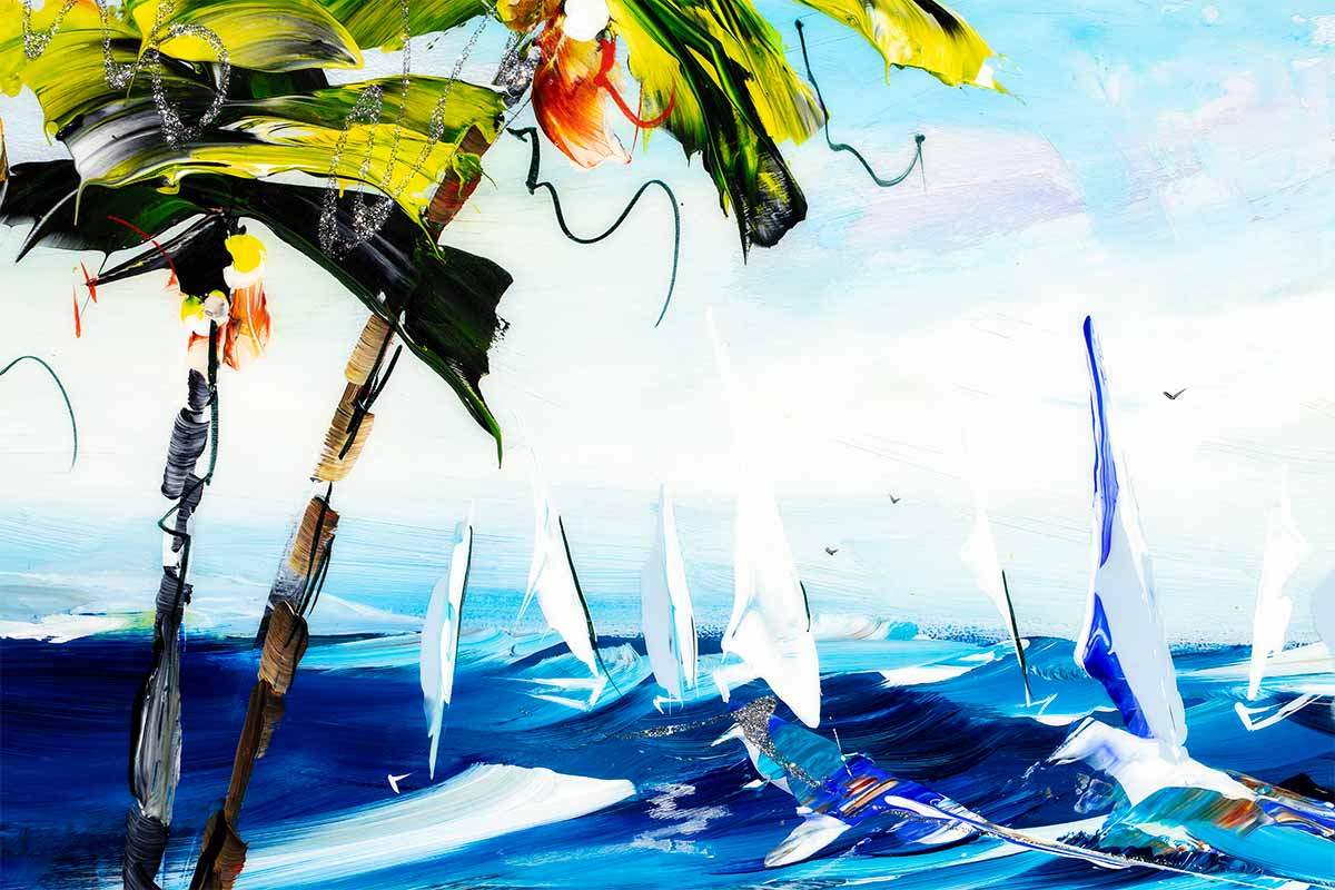 A Day at the Beach - Original - SOLD by artist Rozanne Bell - Wyecliffe Galleries