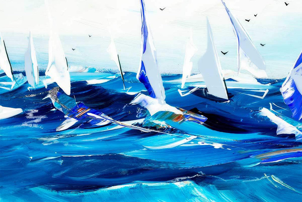 A Day at the Beach - Original - SOLD by artist Rozanne Bell - Wyecliffe Galleries