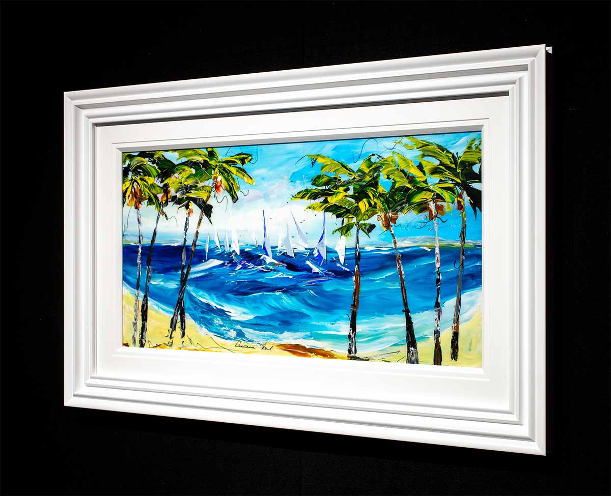 A Day at the Beach - Original Rozanne Bell Framed