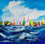 A Day On The Yacht - Original - SOLD by artist Rozanne Bell - Wyecliffe Galleries