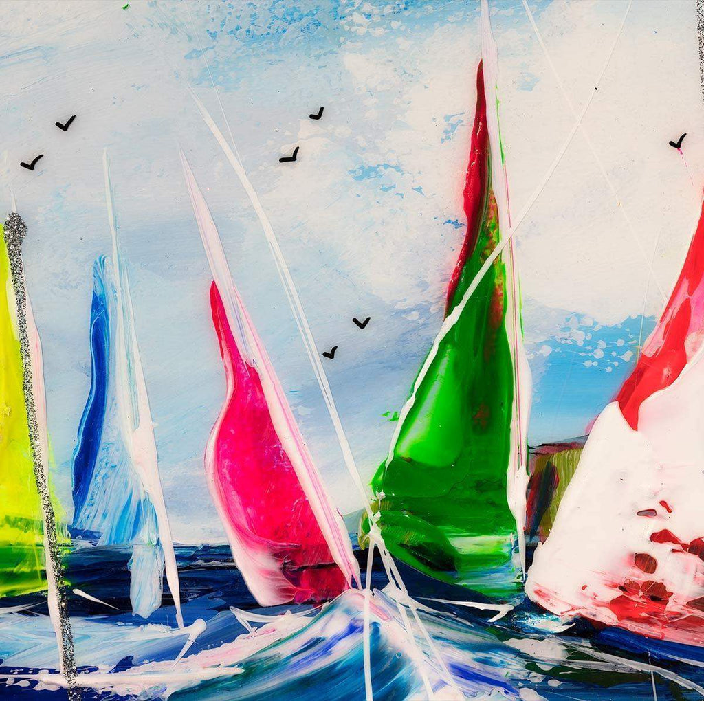 A Day On The Yacht - Original - SOLD by artist Rozanne Bell - Wyecliffe Galleries