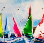 A Day On The Yacht - Original - SOLD by artist Rozanne Bell - Wyecliffe Galleries