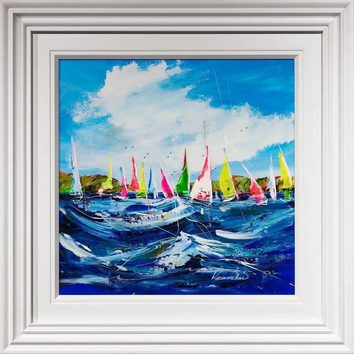 A Day On The Yacht - Original - SOLD by artist Rozanne Bell - Wyecliffe Galleries