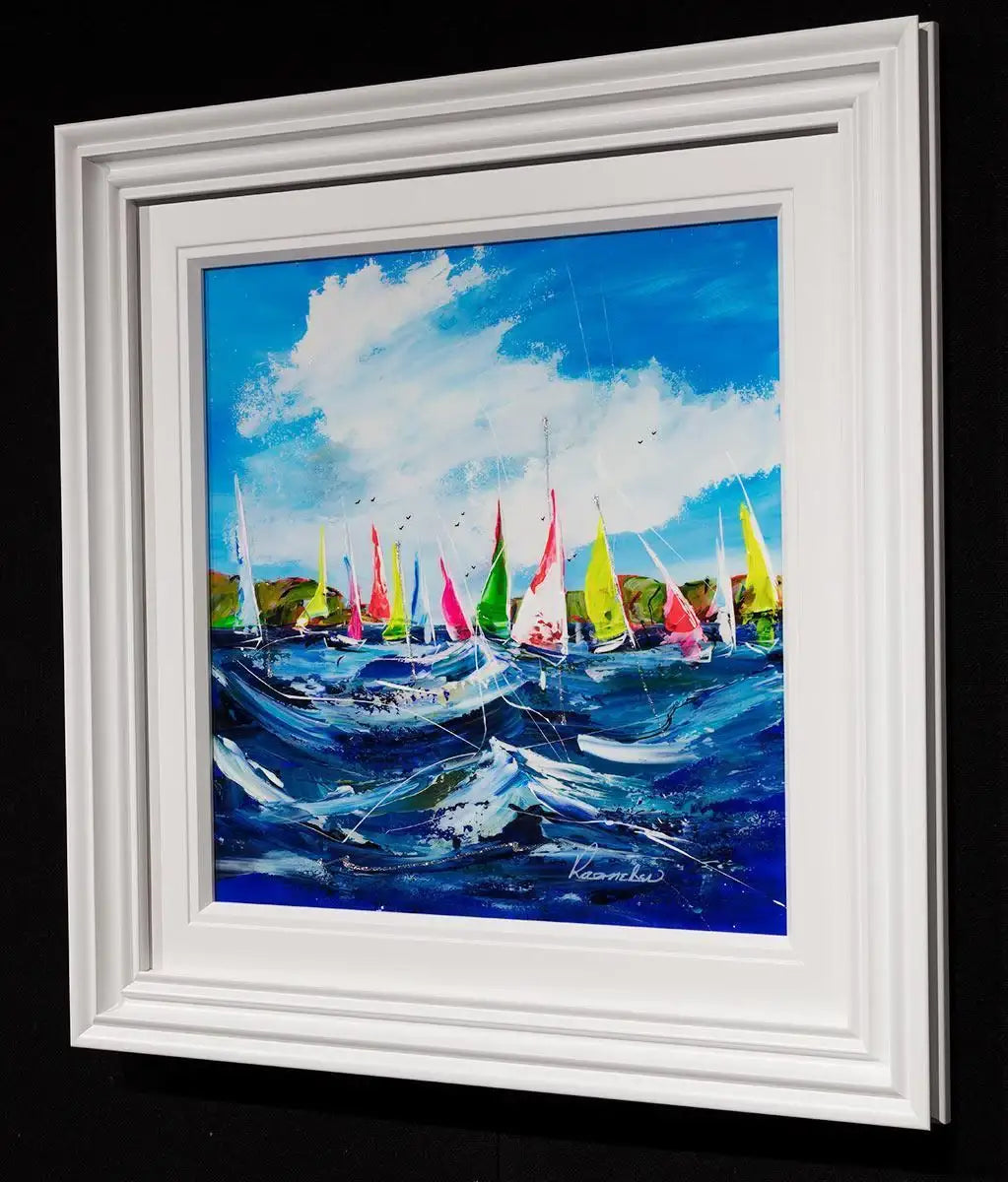 A Day On The Yacht - Original - SOLD by artist Rozanne Bell - Wyecliffe Galleries