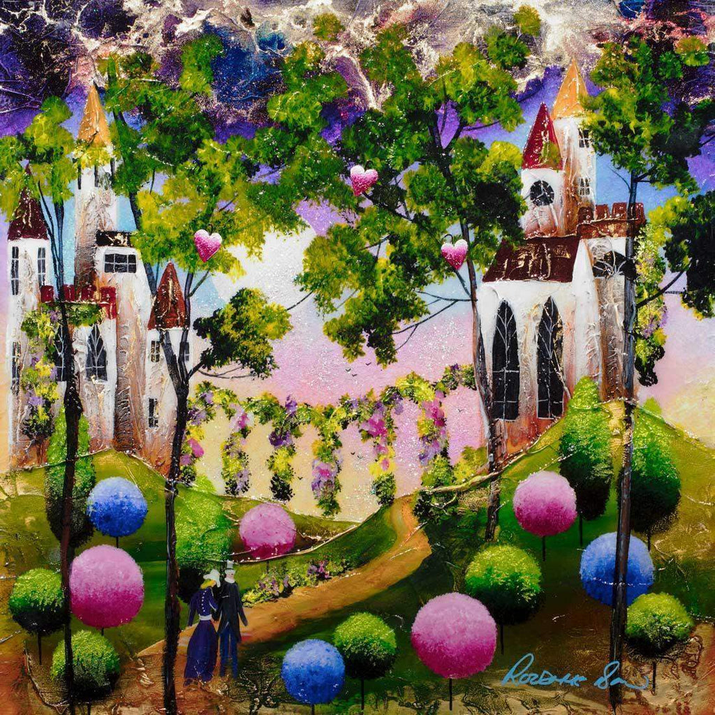 A Fairytale of Hearts - SOLD by artist Rozanne Bell - Wyecliffe Galleries