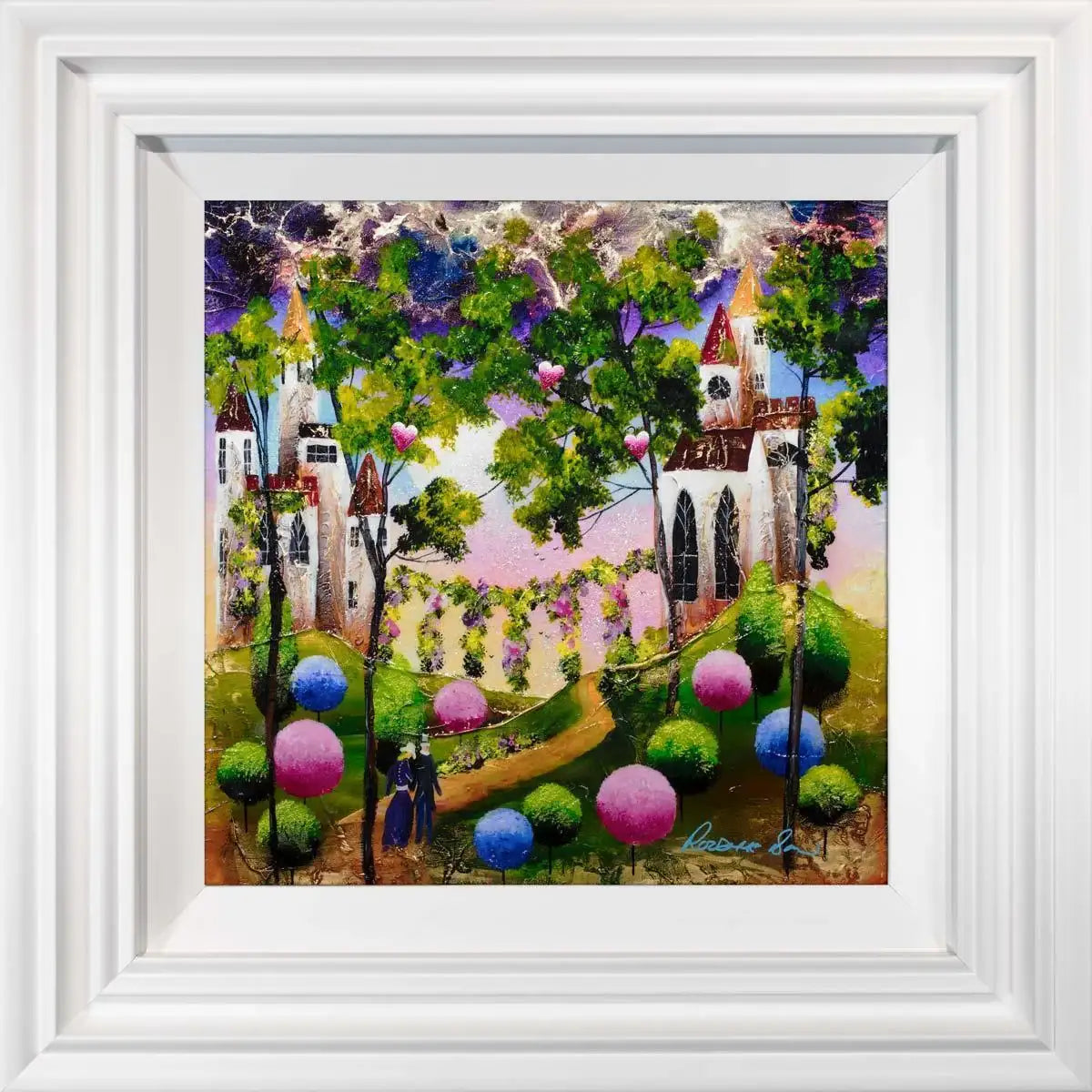 A Fairytale of Hearts - SOLD by artist Rozanne Bell - Wyecliffe Galleries