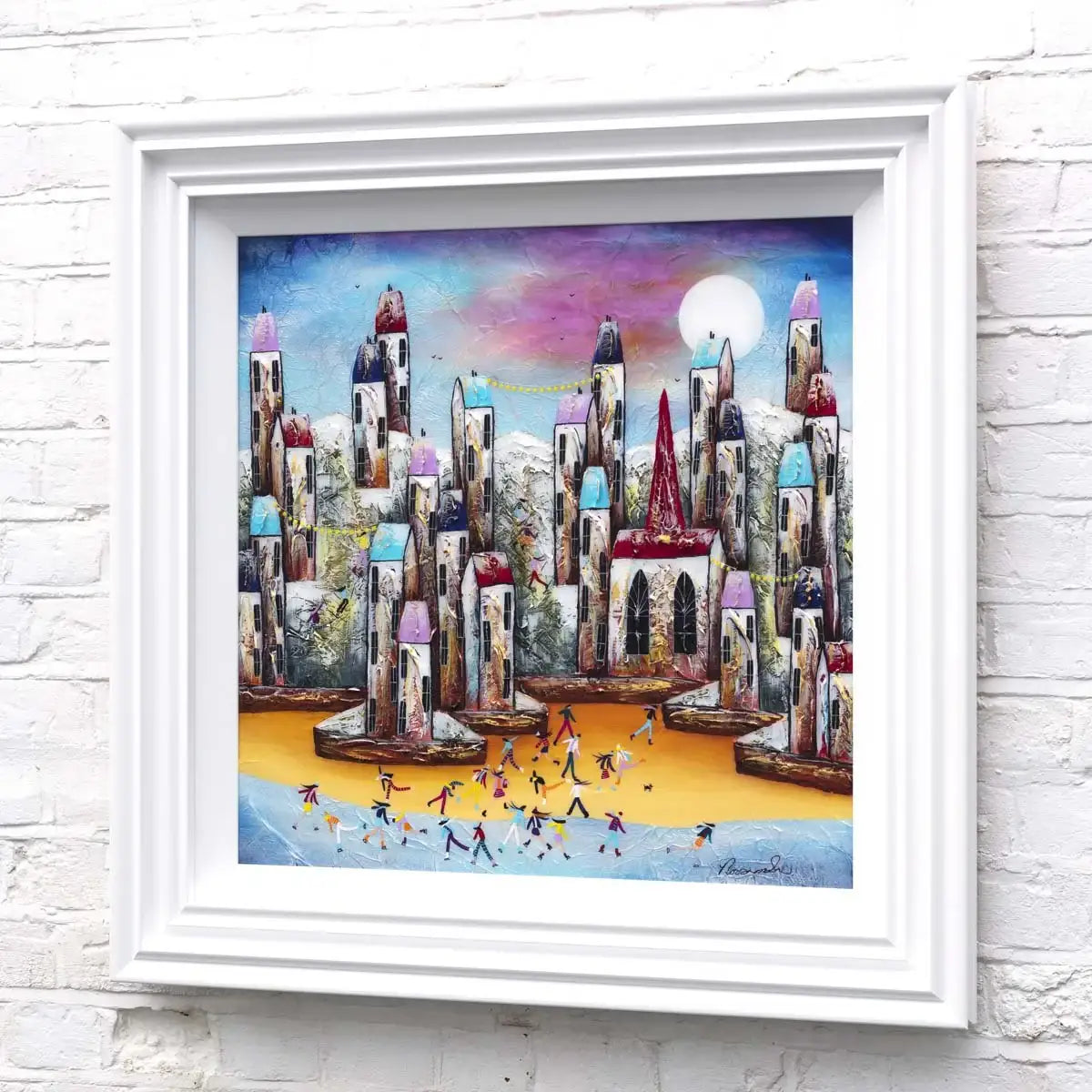 A Full Moon Party - Original by artist Rozanne Bell - Wyecliffe Galleries