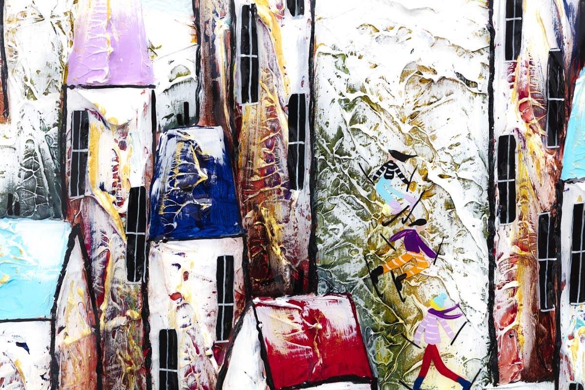 A Full Moon Party - Original by artist Rozanne Bell - Wyecliffe Galleries