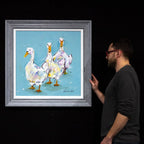 A Gaggle of Geese - Original - SOLD by artist Rozanne Bell - Wyecliffe Galleries