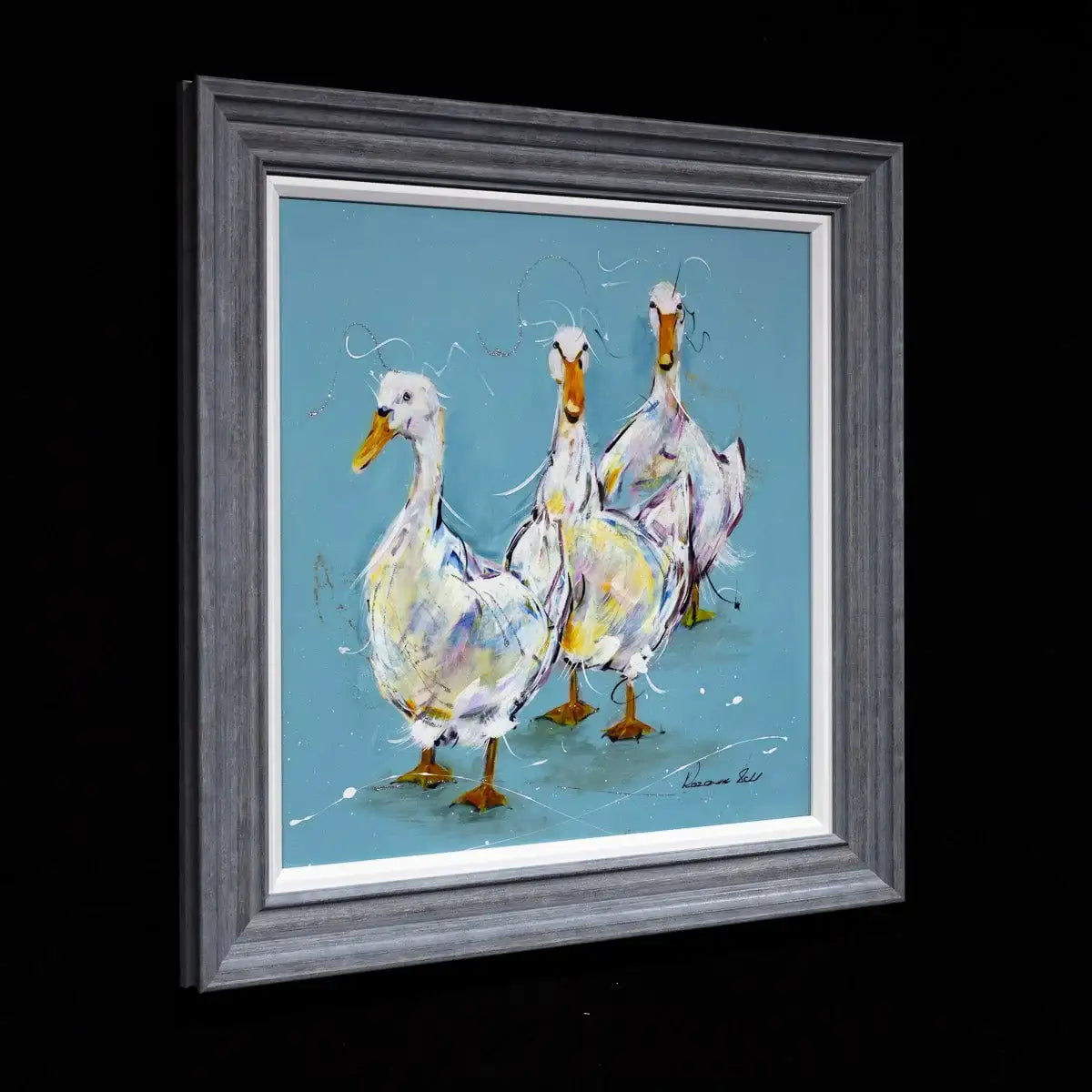 A Gaggle of Geese - Original - SOLD by artist Rozanne Bell - Wyecliffe Galleries