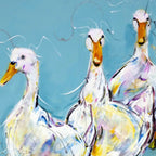 A Gaggle of Geese - Original - SOLD by artist Rozanne Bell - Wyecliffe Galleries