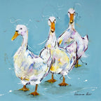 A Gaggle of Geese - Original - SOLD by artist Rozanne Bell - Wyecliffe Galleries