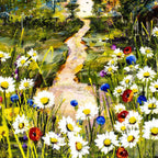 A Long Walk II - Original - SOLD by artist Rozanne Bell - Wyecliffe Galleries