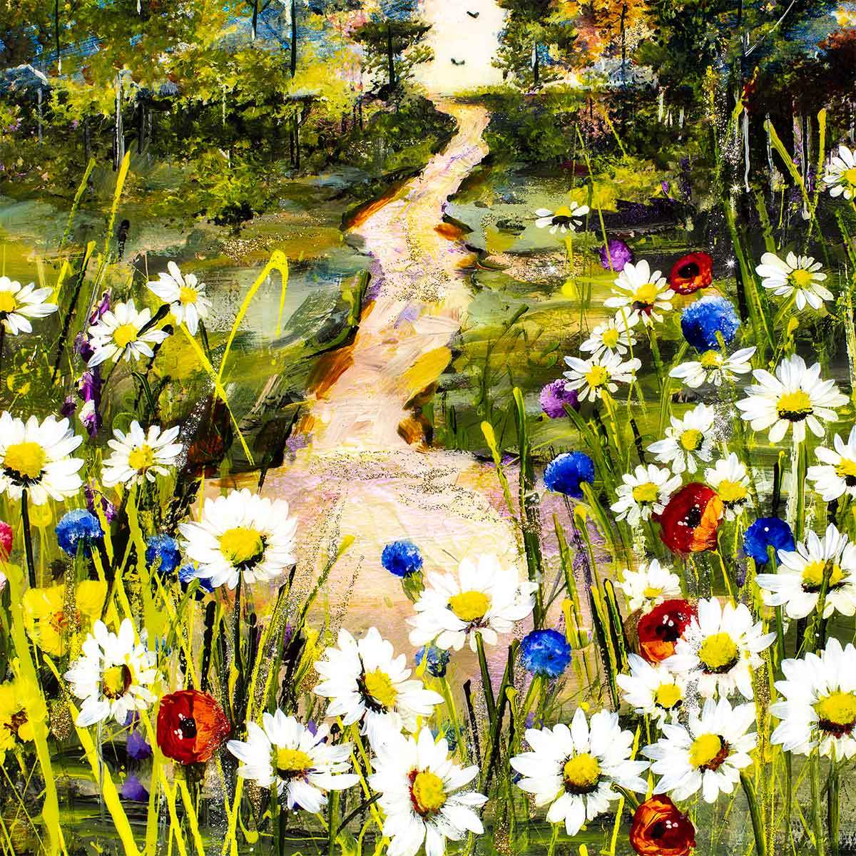 A Long Walk II - Original - SOLD by artist Rozanne Bell - Wyecliffe Galleries