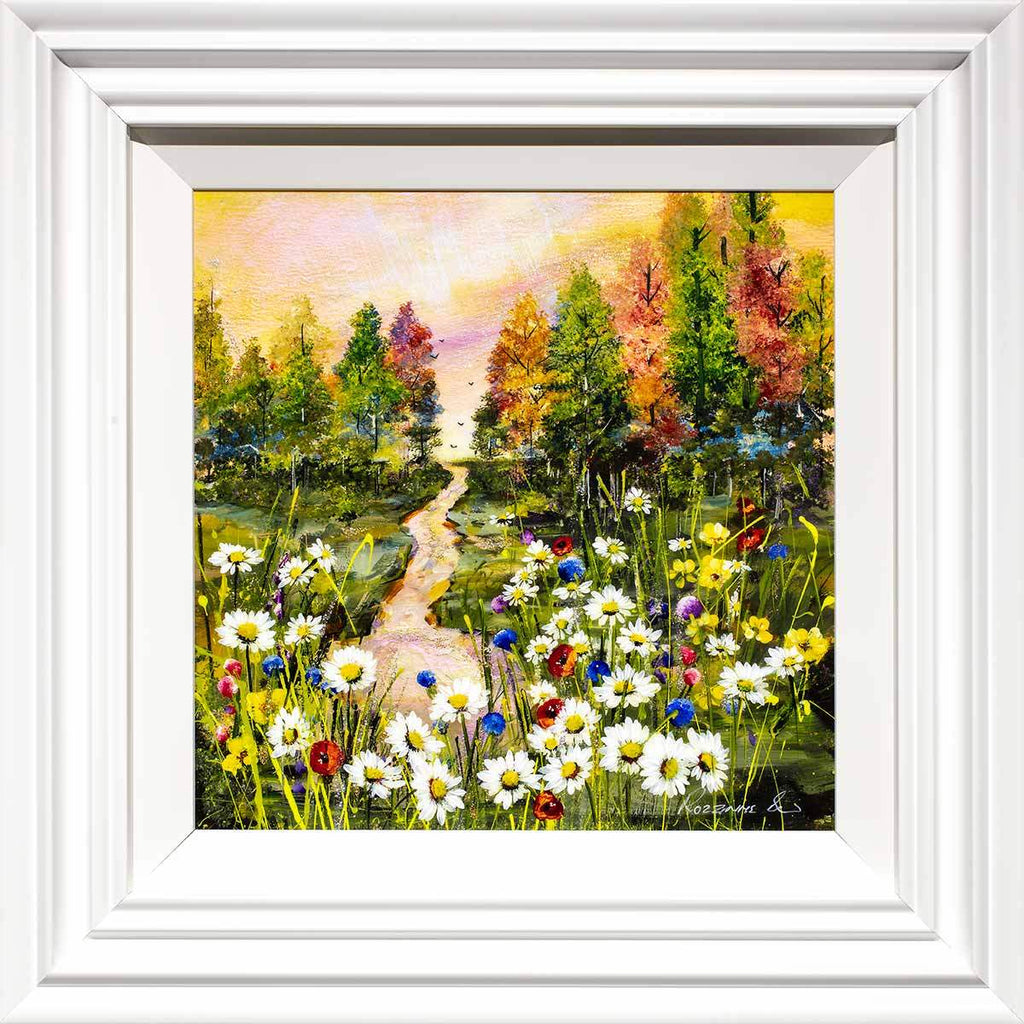 A Long Walk II - Original - SOLD by artist Rozanne Bell - Wyecliffe Galleries