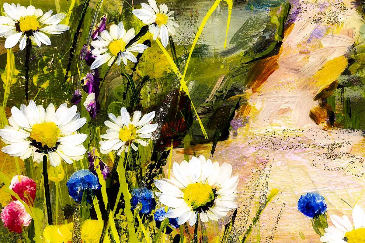 A Long Walk II - Original - SOLD by artist Rozanne Bell - Wyecliffe Galleries