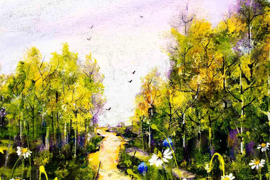 A Long Walk I - Original - SOLD by artist Rozanne Bell - Wyecliffe Galleries