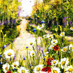 A Long Walk I - Original - SOLD by artist Rozanne Bell - Wyecliffe Galleries