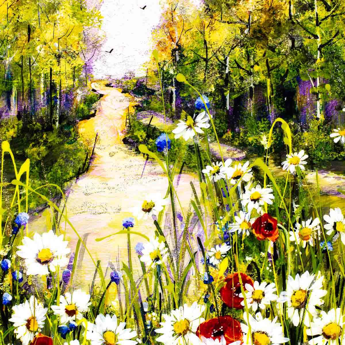 A Long Walk I - Original - SOLD by artist Rozanne Bell - Wyecliffe Galleries
