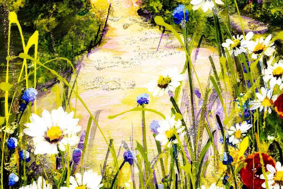A Long Walk I - Original - SOLD by artist Rozanne Bell - Wyecliffe Galleries