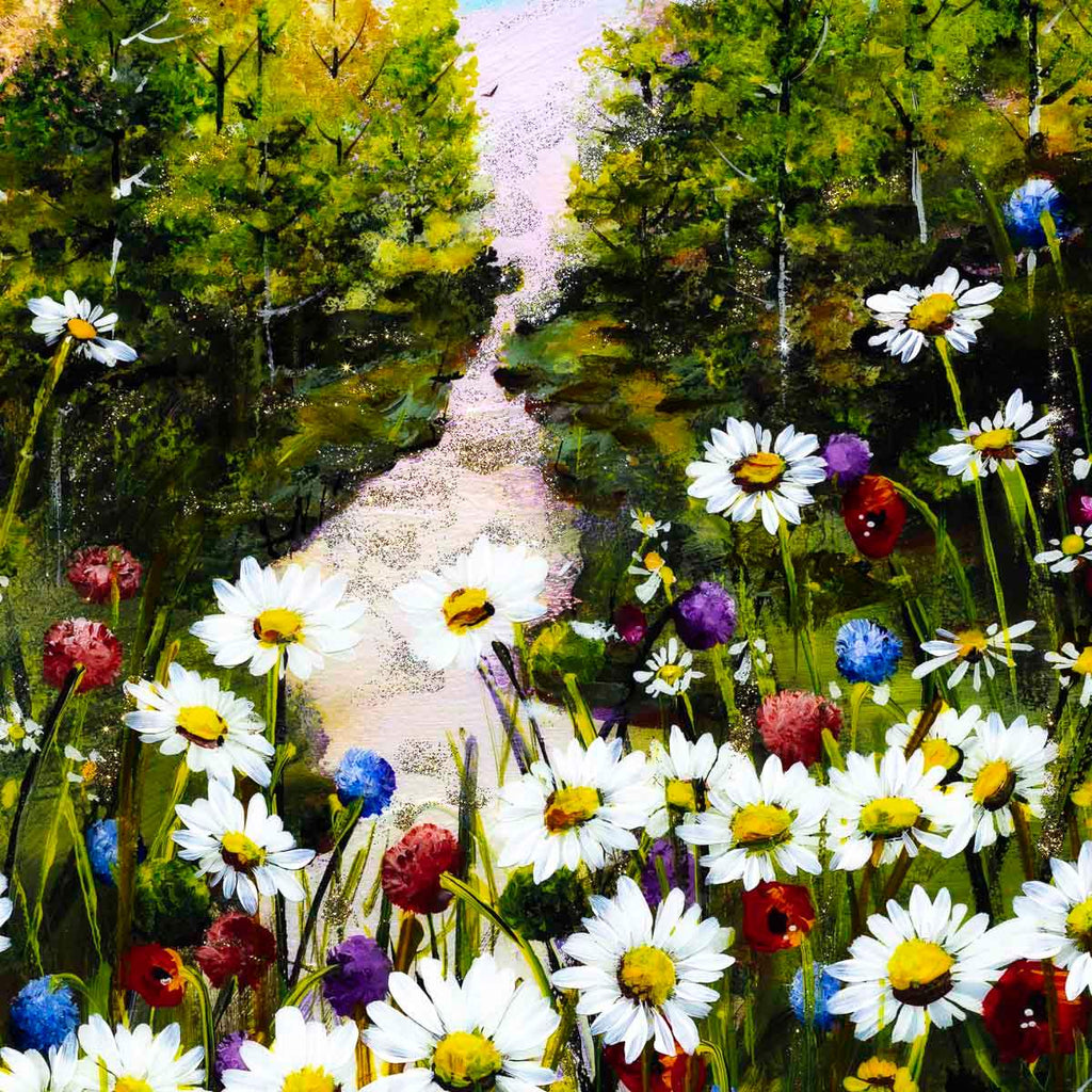 A Long Walk III - Original - SOLD by artist Rozanne Bell - Wyecliffe Galleries