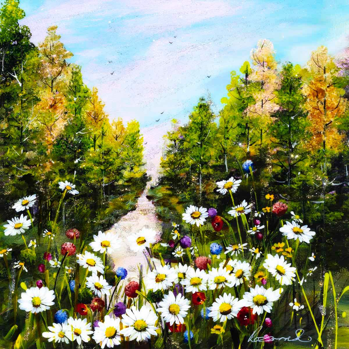 A Long Walk III - Original - SOLD by artist Rozanne Bell - Wyecliffe Galleries