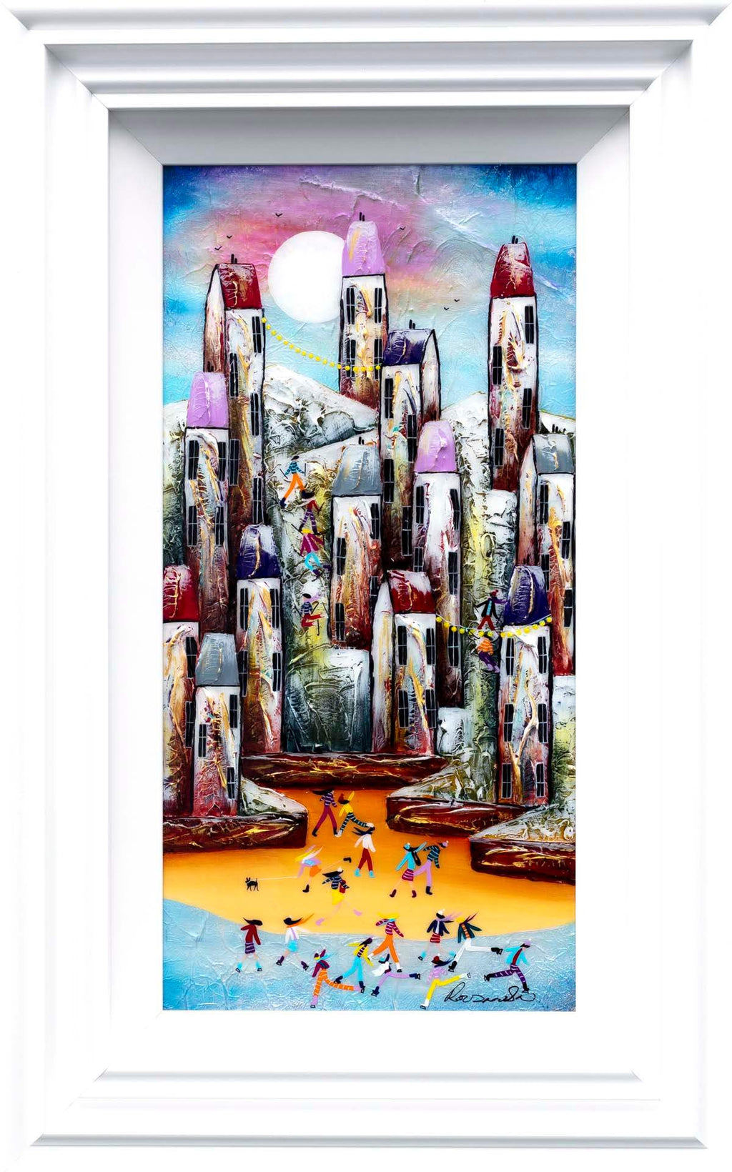 A Magical Town - Original - SOLD by artist Rozanne Bell - Wyecliffe Galleries