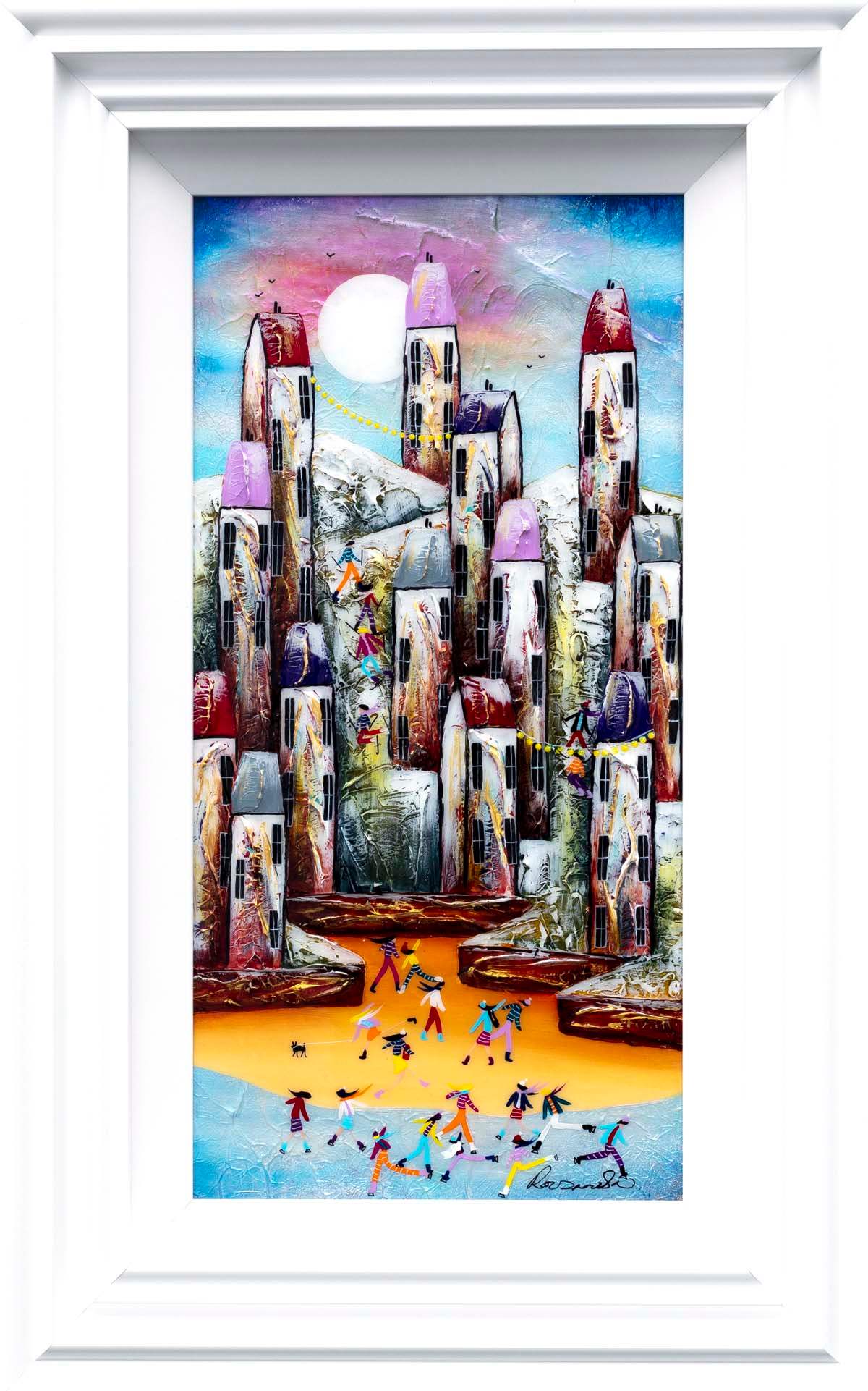 A Magical Town - Original - SOLD by artist Rozanne Bell - Wyecliffe Galleries