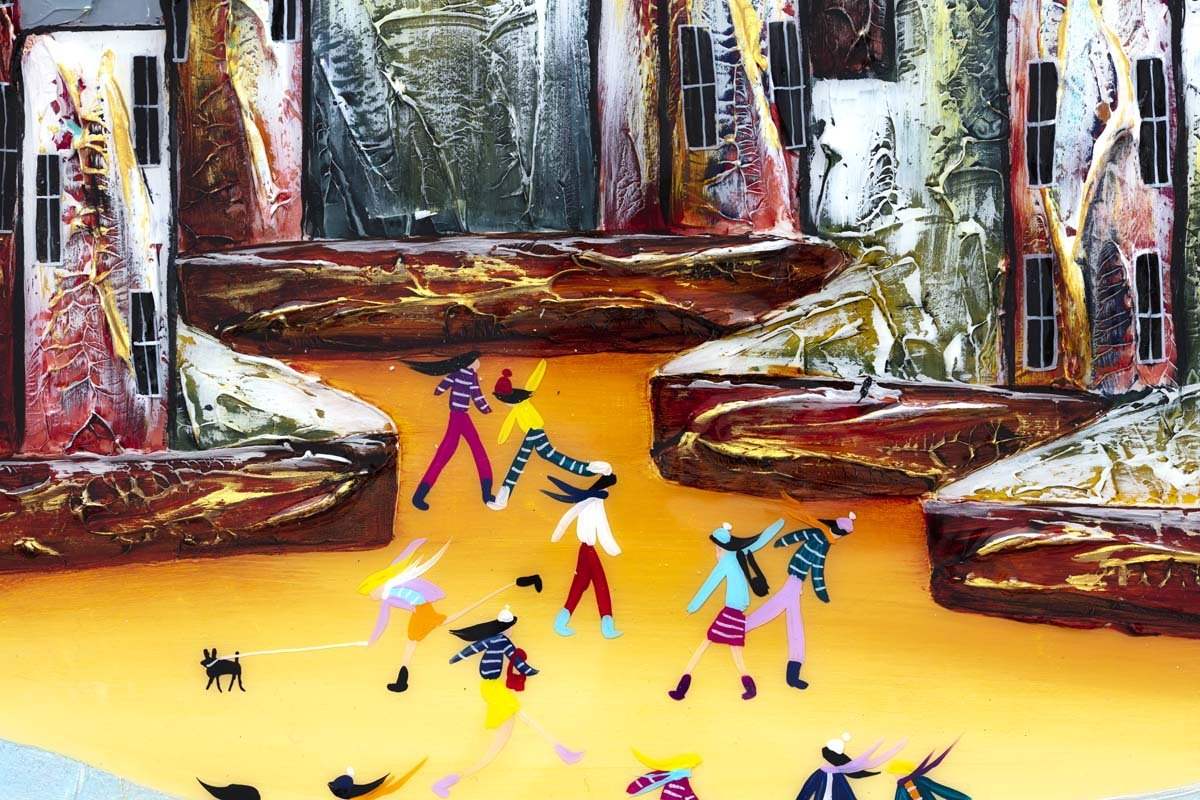 A Magical Town - Original - SOLD by artist Rozanne Bell - Wyecliffe Galleries