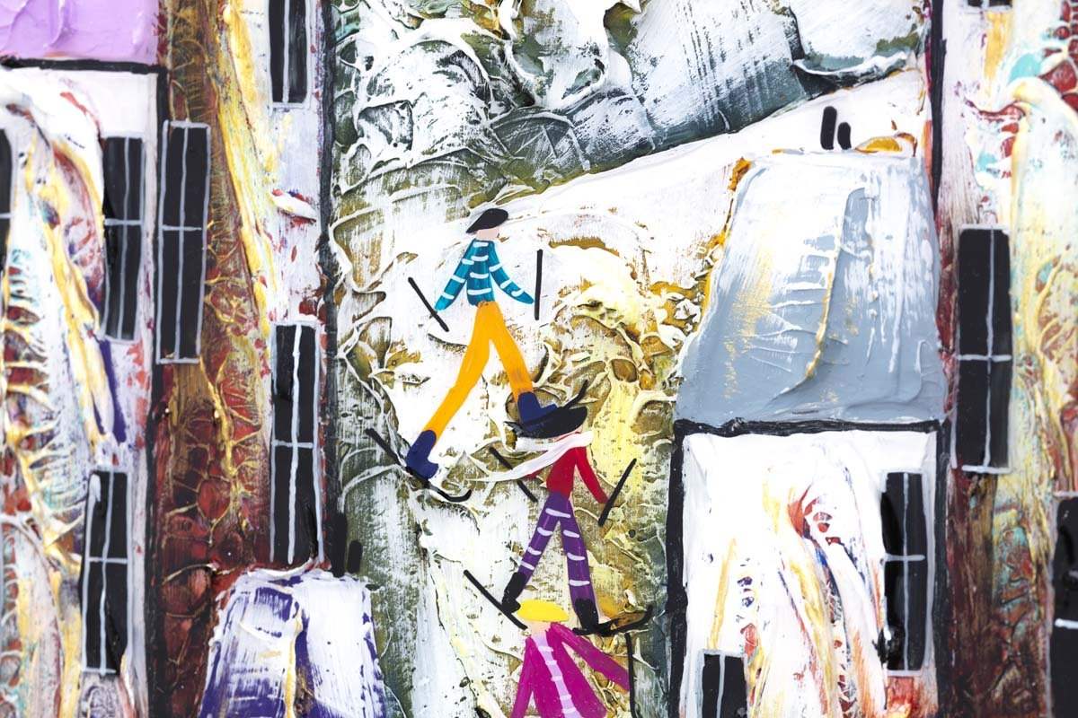 A Magical Town - Original - SOLD by artist Rozanne Bell - Wyecliffe Galleries