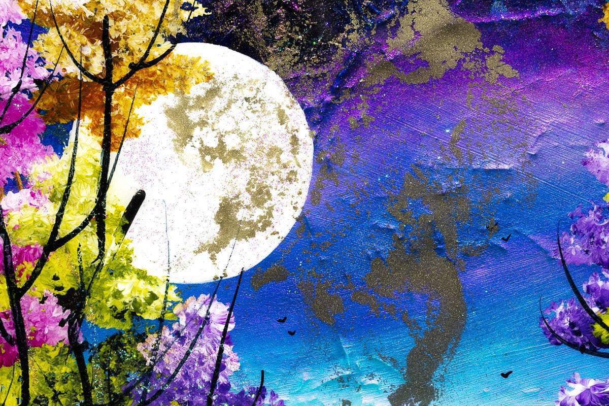 A Moonlit Path - Original - SOLD by artist Rozanne Bell - Wyecliffe Galleries