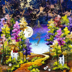 A Moonlit Path - Original - SOLD by artist Rozanne Bell - Wyecliffe Galleries