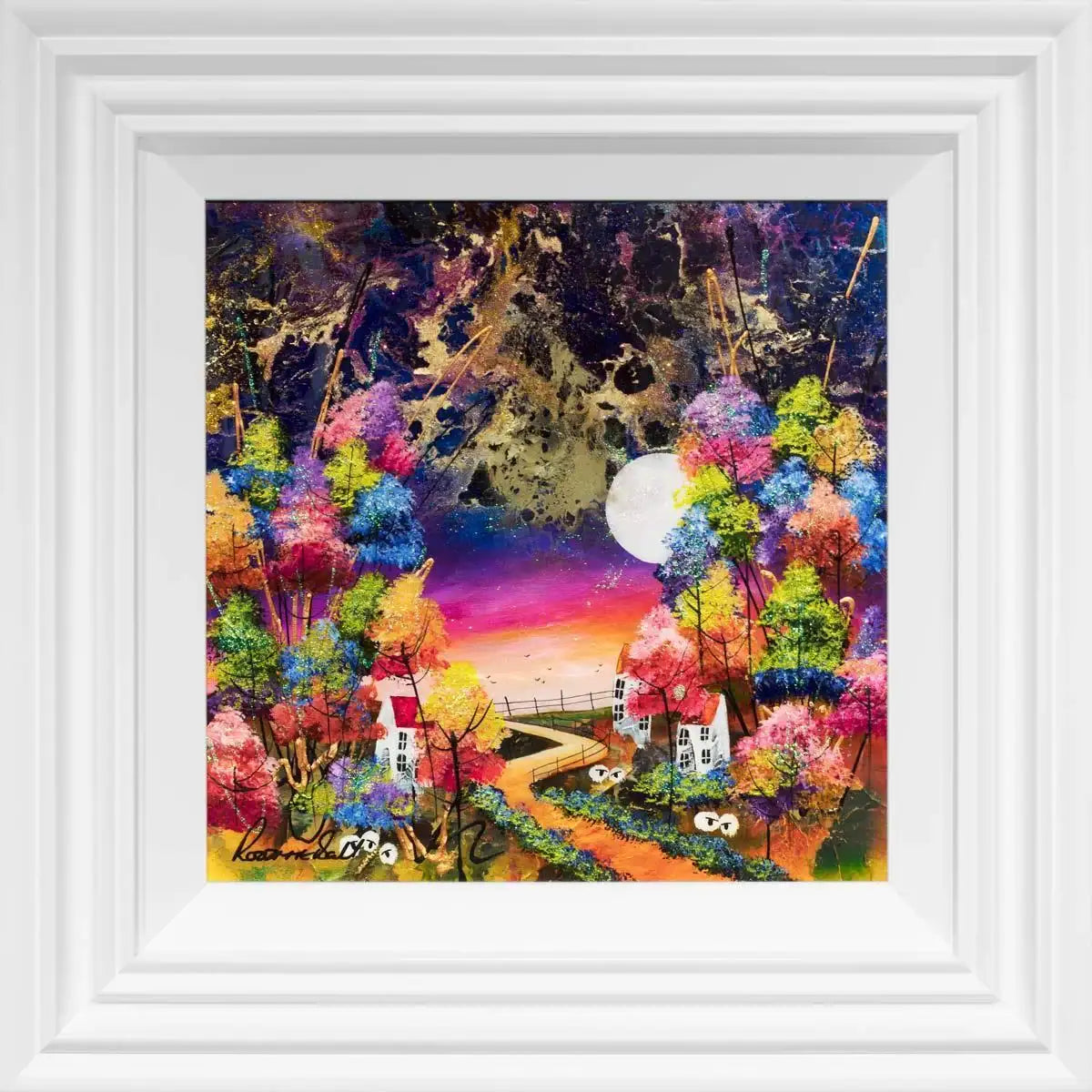 A Moonlit Walk - Original - SOLD by artist Rozanne Bell - Wyecliffe Galleries