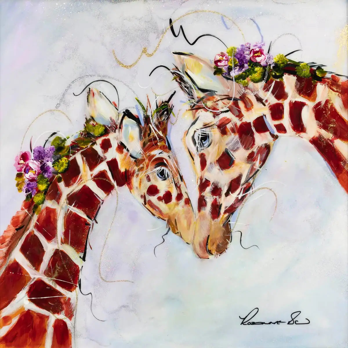 A Mother's Bond - Original - SOLD by artist Rozanne Bell - Wyecliffe Galleries