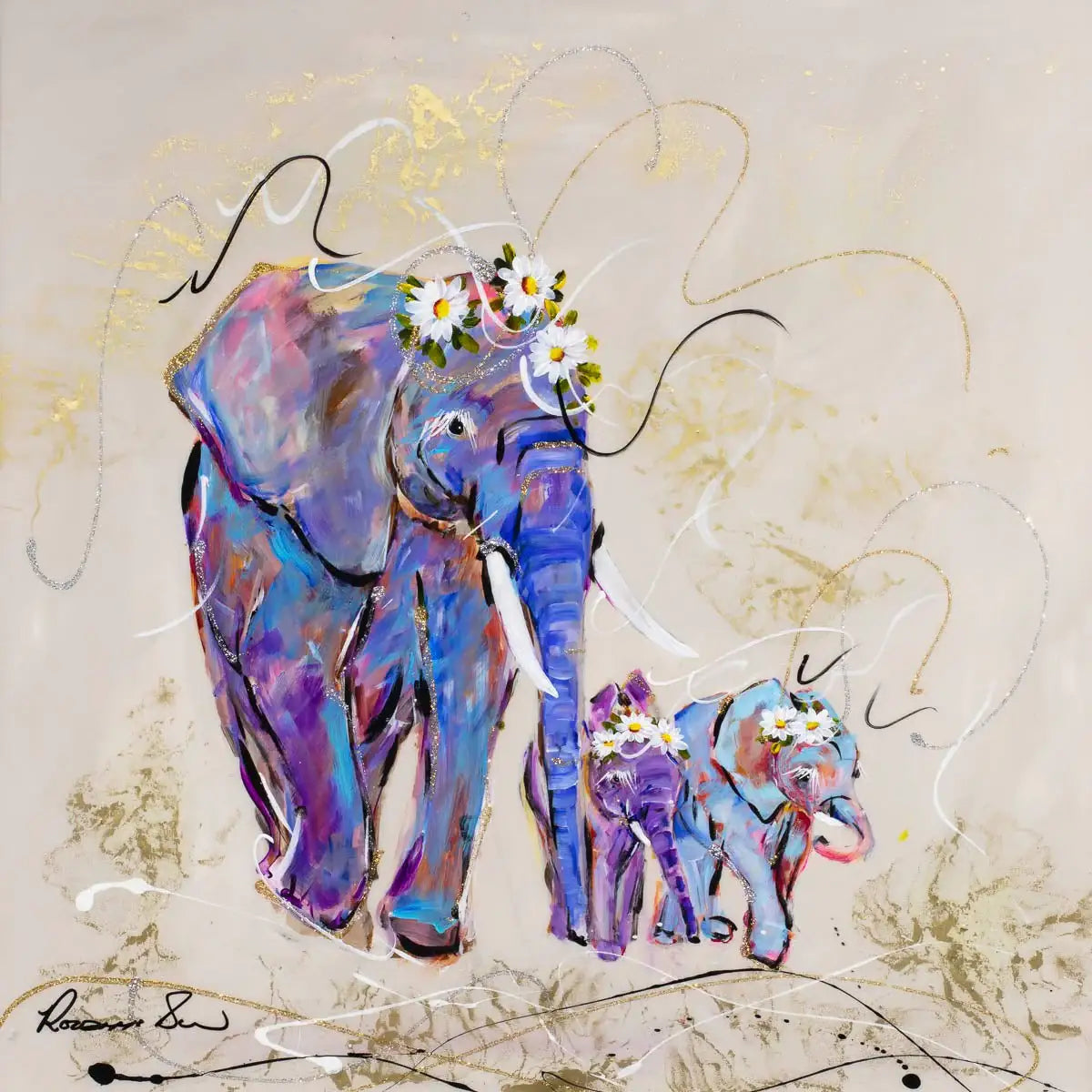 A Mother's Life - Original - SOLD by artist Rozanne Bell - Wyecliffe Galleries