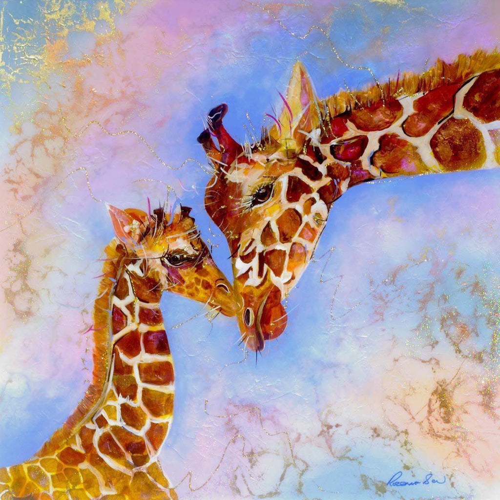 A Mothers Touch - SOLD by artist Rozanne Bell - Wyecliffe Galleries