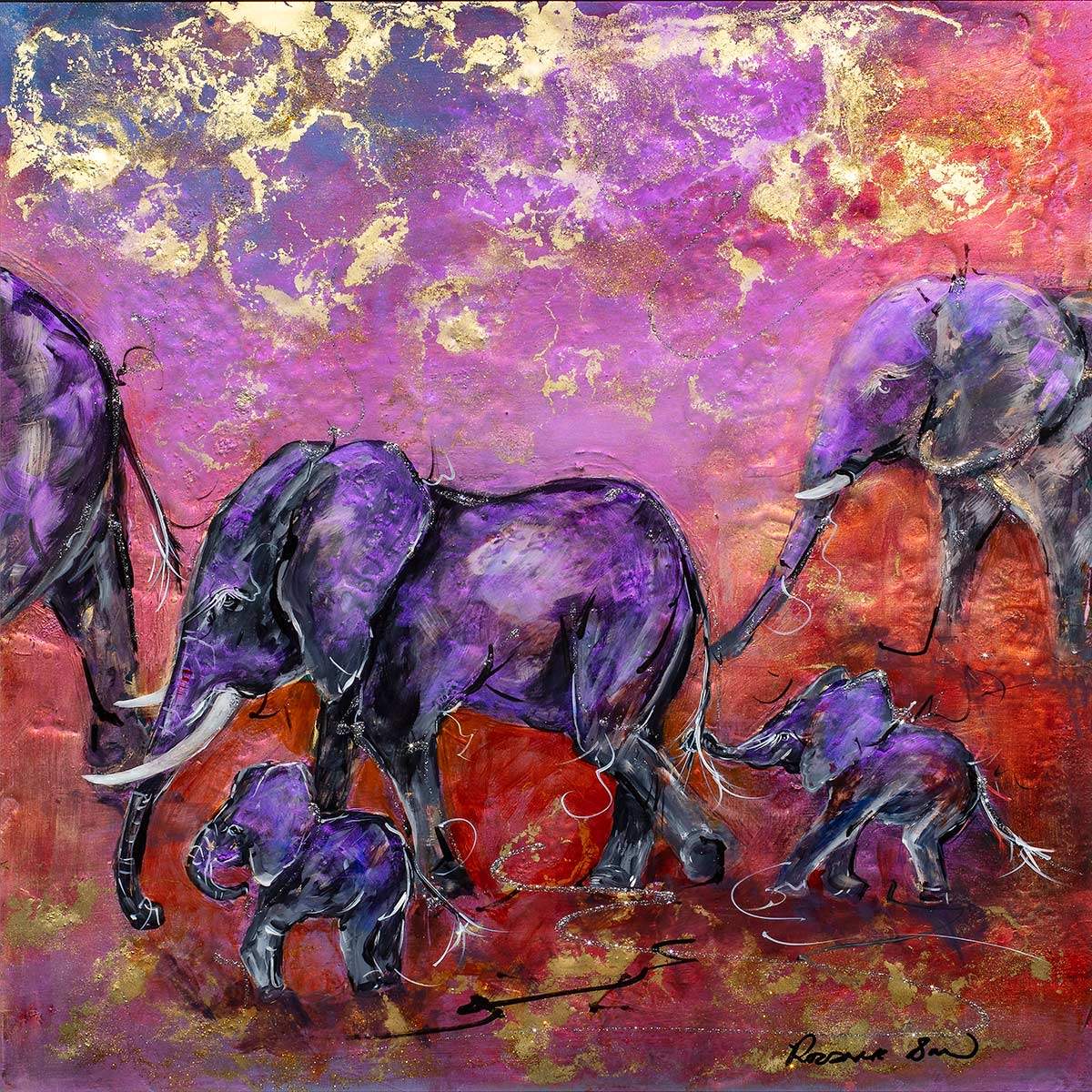 A Parade! - Original - SOLD by artist Rozanne Bell - Wyecliffe Galleries