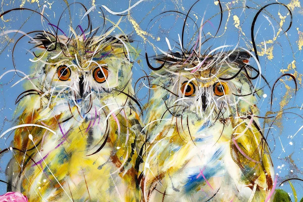 A Parliament - Original - SOLD by artist Rozanne Bell - Wyecliffe Galleries