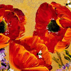 A Poppy For Everyone - Original - SOLD by artist Rozanne Bell - Wyecliffe Galleries