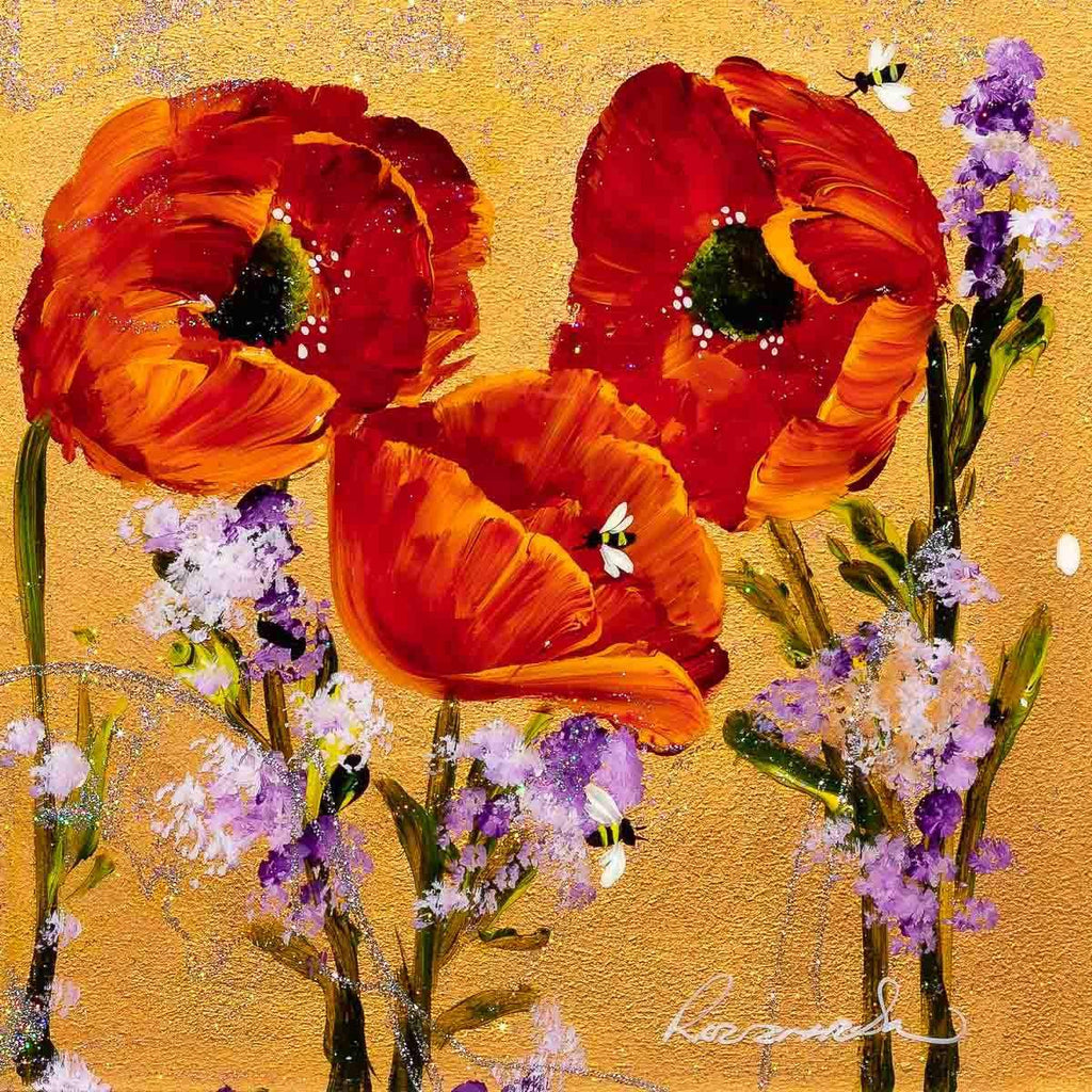 A Poppy For Everyone - Original - SOLD by artist Rozanne Bell - Wyecliffe Galleries